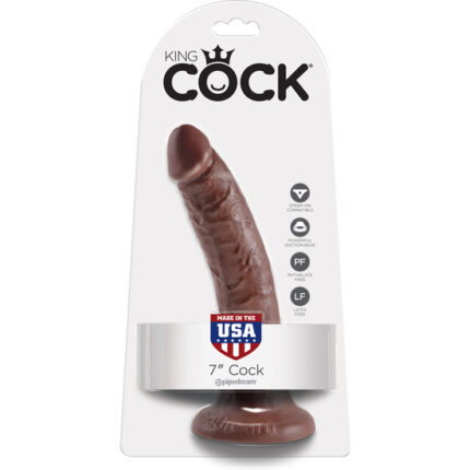 KING COCK PENE REALISTICO 18 CM MARRON - 002