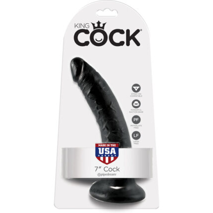 KING COCK PENE REALISTICO 18 CM NEGRO - 002
