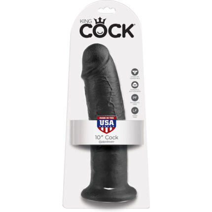 KING COCK PENE REALISTICO 25.5 CM NEGRO - 002
