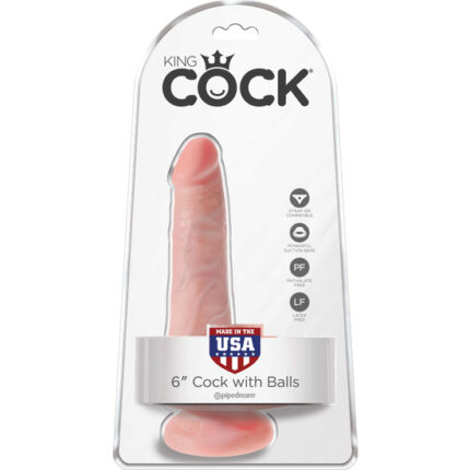 KING COCK PENE REALÍSTICO CON TESTÍCULOS 15CM - 002