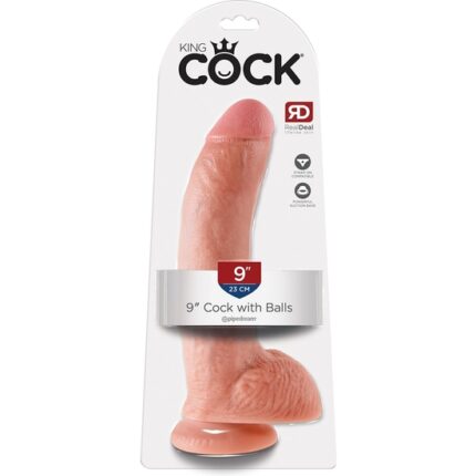 KING COCK PENE REALISTICO CON TESTICULOS 23 CM - 002