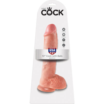 KING COCK PENE REALISTICO CON TESTICULOS 25.5 CM - 002