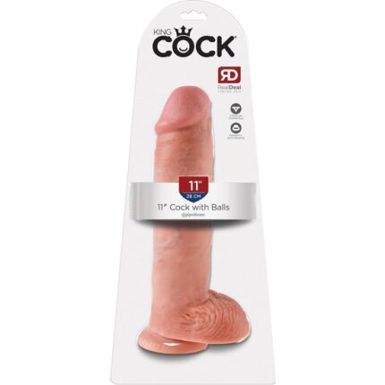 KING COCK PENE REALISTICO CON TESTICULOS 28 CM - 002