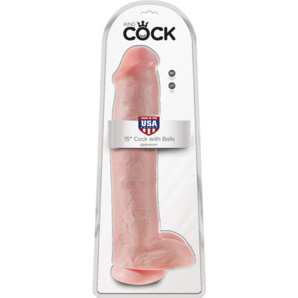 KING COCK PENE REALÍSTICO CON TESTÍCULOS 38CM - 002