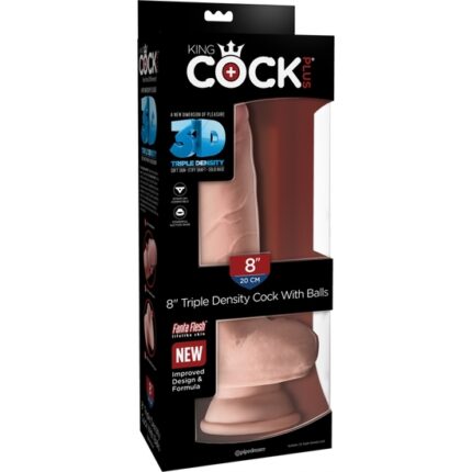 KING COCK - PENE REALÍSTICO CON TESTÍCULOS TRIPLE DENSIDAD 25X8CM - 002