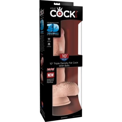 KING COCK - PENE REALÍSTICO CON TESTÍCULOS TRIPLE DENSIDAD 28X10CM - 002