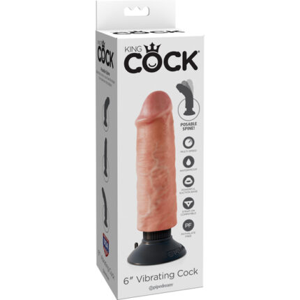 KING COCK PENE REALÍSTICO VIBRADOR 15 CM - 002
