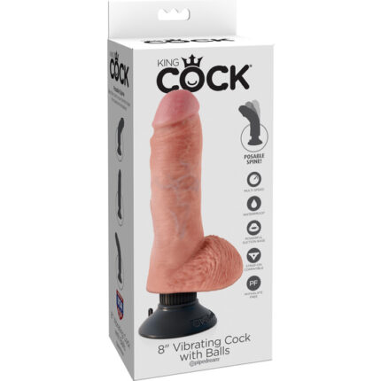 KING COCK PENE REALÍSTICO VIBRADOR 20 CM - 002