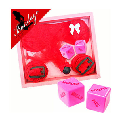 KIT ANTIFAZ BONDAGE ROJO 2 DADOS - 001