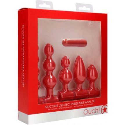 KIT DE SILICONA ROJO RECARGABLE USB - ROJO - 002