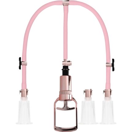 KIT DE SUCCIÓN PARA PECHOS Y CLÍTORIS GRANDE - ROSA - 001