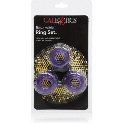 KIT DE TRES ANILLOS REVERSIBLES MORADO - 002