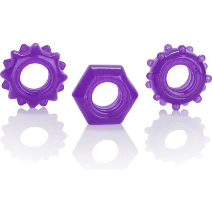 KIT DE TRES ANILLOS REVERSIBLES MORADO - 001