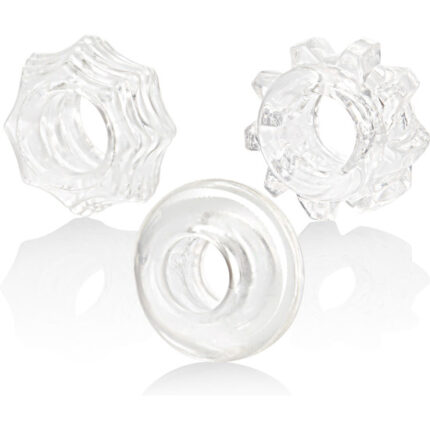 KIT DE TRES ANILLOS REVERSIBLES TRANSPARENTES - 001