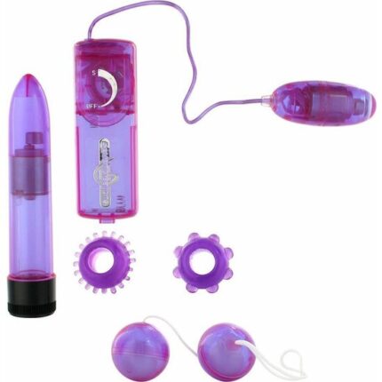 KIT DE VIBRACIÓN TRANSPARENTE MORADO - 002