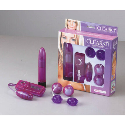 KIT DE VIBRACIÓN TRANSPARENTE MORADO - 001