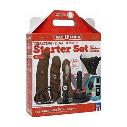 KIT DUAL DENSITY ULTRASKYN VIBRADOR PARA PRINCIPIANTES - CHOCOLATE - 002