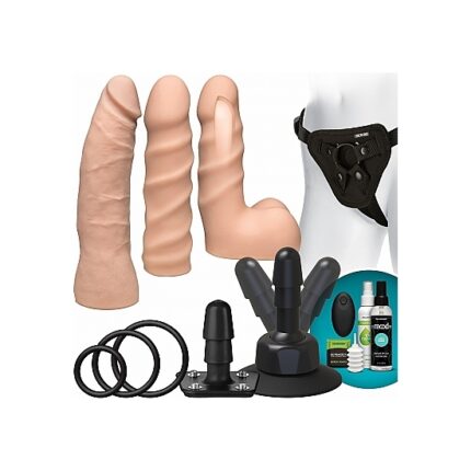 KIT DUAL DENSITY ULTRASKYN VIBRADOR PARA PRINCIPIANTES - VAINILLA - 001