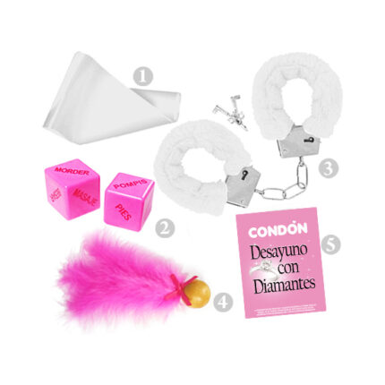 KIT ERÓTICO FANTASIA DESAYUNO CON DIAMANTES BLANCO - 002