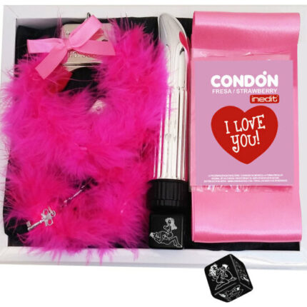 KIT ERÓTICO VIBRADOR I LOVE YOU MALIBÚ DADO LOVERS - 001