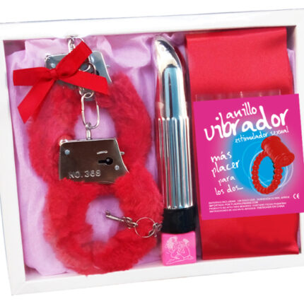 KIT FANTASÍA ROJO ANILLO VIBRADOR - 001