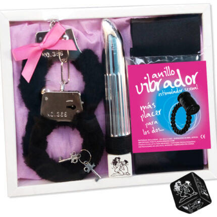 KIT FANTASY NEGRO ANILLO VIBRADOR - 001