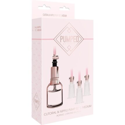 KIT MEDIANO DE SUCCIÓN PARA PECHOS Y CLÍTORIS - ROSA - 002