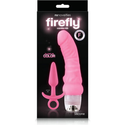 KIT PLUG Y VIBRADOR - FIREFLY COMBO - ROSA - 002