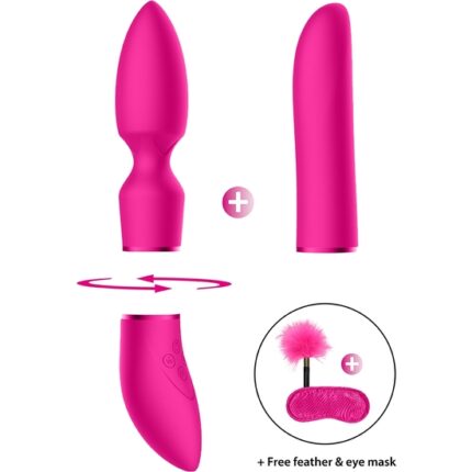 KIT VIBRADOR PLEASURE - ROSA - 001