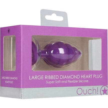 LARGO RIBBED DIAMOND HEART PLUG - MORADO - 002