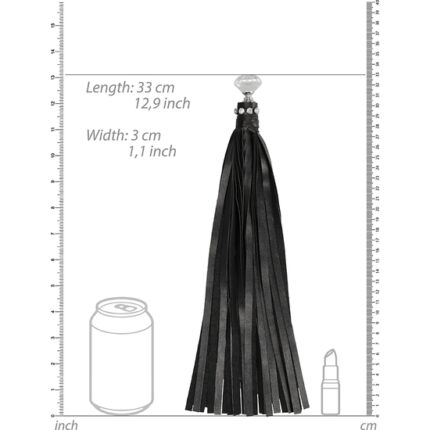 LÁTIGO CON TACHUELAS DE DIAMANTE - NEGRO - 002