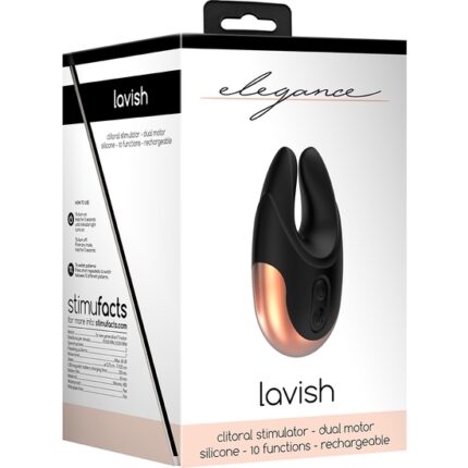LAVISH ESTIMULADOR DUAL PARA CLÍTORIS - NEGRO - 002