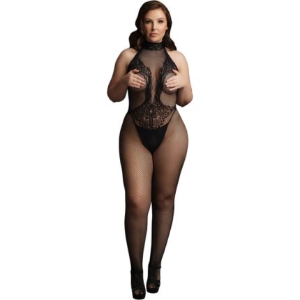 LE DESIR BODY DE ENCAJE COMBINADO - NEGRO - 001