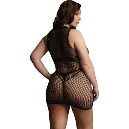 LE DESIR MINI VESTIDO CON COPAS ABIERTAS - NEGRO - 002