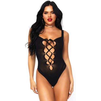 LEG AVENUE BODY NEGRO OPACO CON LAZADA - 001