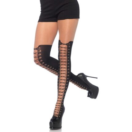 LEG AVENUE MEDIAS CON ENCAJE AUTOHADESIVAS BOOT - 001