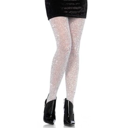 LEG AVENUE MEDIAS DE LUREX TRANSPARENTES PLATA - 001