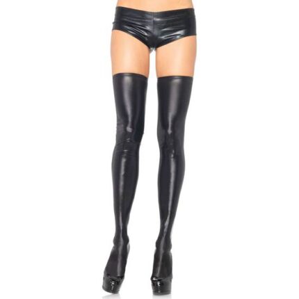 LEG AVENUE MEDIAS HASTA EL MUSLO DE POLIPIEL M/L - 001