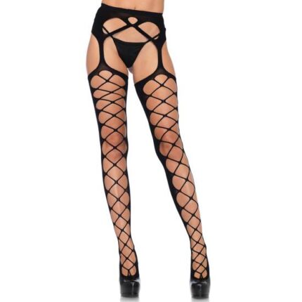 LEG AVENUE MEDIAS OPACAS DE RED DIAMANTE - 001