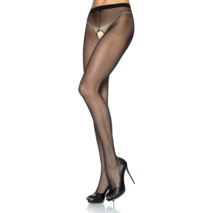 LEG AVENUE PANTIES DE NYLON CON ABERTURA EN LA ENTREPIERNA - 001