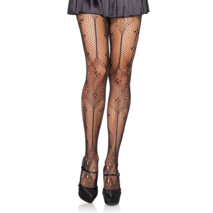 LEG AVENUE PANTIES TIPO CROCHET NEGRO - 001