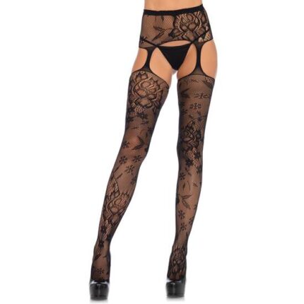 LEG AVENUE PANTYS FANTASÍA CON LIGUEROS - 001