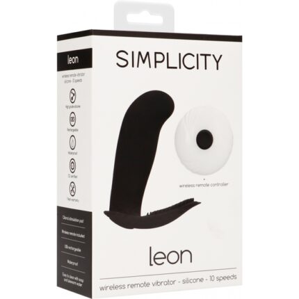 LEON VIBRADOR SILICONA CONTROL REMOTO - NEGRO - 002