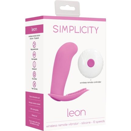 LEON VIBRADOR SILICONA CONTROL REMOTO - ROSA - 002
