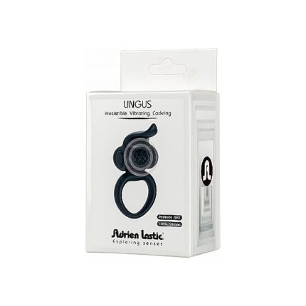 LINGUS ANILLO VIBRADOR CON LENGUA - NEGRO - 002