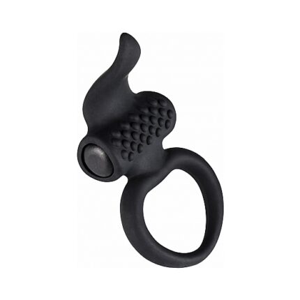 LINGUS ANILLO VIBRADOR CON LENGUA - NEGRO - 001