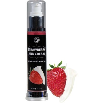 LUBRICANTE Y ACEITE 2 EN 1 EFECTO CALOR FRESAS NATA