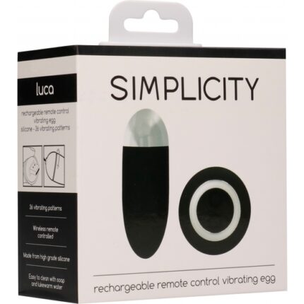 LUCA HUEVO VIBRADOR CONTROL REMOTO NEGRO - 002