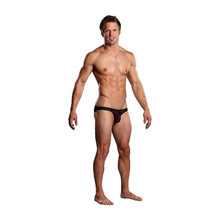 MALE POWER BIKINI NEGRO TRANSPARENCIAS - 001