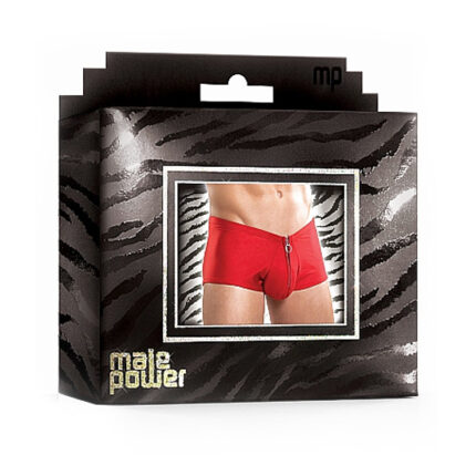 MALE POWER BOXER CON CREMALLERA ROJO - 002